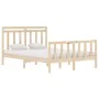 Solid wood bed frame 140x190 cm by vidaXL, Beds and slatted bases - Ref: Foro24-3105360, Price: 126,53 €, Discount: %