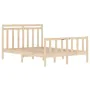 Solid wood bed frame 140x190 cm by vidaXL, Beds and slatted bases - Ref: Foro24-3105360, Price: 126,53 €, Discount: %