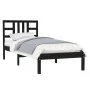 Estructura de cama madera maciza negra 100x200 cm de vidaXL, Camas y somieres - Ref: Foro24-3105399, Precio: 122,02 €, Descue...