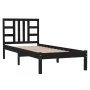 Estructura de cama madera maciza negra 100x200 cm de vidaXL, Camas y somieres - Ref: Foro24-3105399, Precio: 122,02 €, Descue...