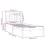 Estructura de cama madera maciza negra 100x200 cm de vidaXL, Camas y somieres - Ref: Foro24-3105399, Precio: 122,02 €, Descue...