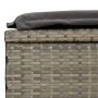 Lounger with folding awning gray synthetic rattan 213x63x97cm by vidaXL, Loungers - Ref: Foro24-319639, Price: 190,85 €, Disc...