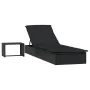 1 pc sun lounger with black synthetic rattan table by vidaXL, Loungers - Ref: Foro24-319634, Price: 181,60 €, Discount: %