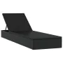 1 pc sun lounger with black synthetic rattan table by vidaXL, Loungers - Ref: Foro24-319634, Price: 181,60 €, Discount: %