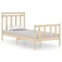 Solid wood bed frame 90x190 cm by vidaXL, Beds and slatted bases - Ref: Foro24-3105345, Price: 91,60 €, Discount: %