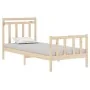 Solid wood bed frame 90x190 cm by vidaXL, Beds and slatted bases - Ref: Foro24-3105345, Price: 91,60 €, Discount: %