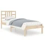 Solid wood bed frame 100x200 cm by vidaXL, Beds and slatted bases - Ref: Foro24-3105395, Price: 89,52 €, Discount: %