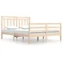 Estructura de cama madera maciza 140x200 cm de vidaXL, Camas y somieres - Ref: Foro24-3105315, Precio: 120,15 €, Descuento: %