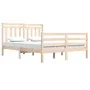Estructura de cama madera maciza 140x200 cm de vidaXL, Camas y somieres - Ref: Foro24-3105315, Precio: 120,15 €, Descuento: %