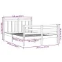 Estructura de cama madera maciza 140x200 cm de vidaXL, Camas y somieres - Ref: Foro24-3105315, Precio: 120,15 €, Descuento: %