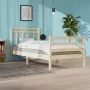 Solid wood bed frame 100x200 cm by vidaXL, Beds and slatted bases - Ref: Foro24-3105305, Price: 110,38 €, Discount: %