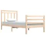 Solid wood bed frame 100x200 cm by vidaXL, Beds and slatted bases - Ref: Foro24-3105305, Price: 110,38 €, Discount: %