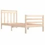Estructura de cama de madera maciza 100x200 cm de vidaXL, Camas y somieres - Ref: Foro24-3105305, Precio: 110,38 €, Descuento: %