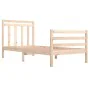 Solid wood bed frame 100x200 cm by vidaXL, Beds and slatted bases - Ref: Foro24-3105305, Price: 110,38 €, Discount: %