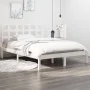 White solid wood bed frame 140x200 cm by vidaXL, Beds and slatted bases - Ref: Foro24-3105471, Price: 119,92 €, Discount: %