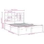 White solid wood bed frame 140x200 cm by vidaXL, Beds and slatted bases - Ref: Foro24-3105471, Price: 119,92 €, Discount: %
