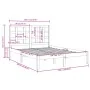 Estructura de cama madera maciza blanco 200x200 cm de vidaXL, Camas y somieres - Ref: Foro24-3105491, Precio: 135,59 €, Descu...