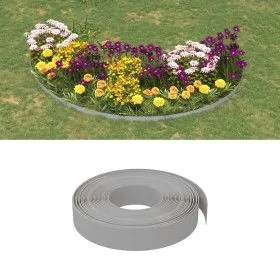 Garden edging 4 pcs gray polyethylene 10 m 10 cm by vidaXL, Garden edging and edging - Ref: Foro24-3155430, Price: 63,55 €, D...