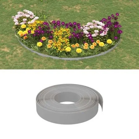 Garden edging 4 pcs gray polyethylene 10 m 10 cm by vidaXL, Garden edging and edging - Ref: Foro24-3155430, Price: 63,55 €, D...