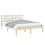 Solid wood bed frame 200x200 cm by vidaXL, Beds and slatted bases - Ref: Foro24-3105425, Price: 126,34 €, Discount: %