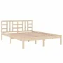 Solid wood bed frame 200x200 cm by vidaXL, Beds and slatted bases - Ref: Foro24-3105425, Price: 126,34 €, Discount: %