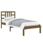 Estructura de cama madera maciza marrón miel 100x200 cm de vidaXL, Camas y somieres - Ref: Foro24-3105398, Precio: 102,33 €, ...