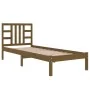 Estructura de cama madera maciza marrón miel 100x200 cm de vidaXL, Camas y somieres - Ref: Foro24-3105398, Precio: 102,33 €, ...