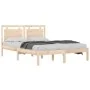 Solid wood bed frame 200x200 cm by vidaXL, Beds and slatted bases - Ref: Foro24-3105555, Price: 157,24 €, Discount: %