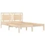 Solid wood bed frame 200x200 cm by vidaXL, Beds and slatted bases - Ref: Foro24-3105555, Price: 157,24 €, Discount: %