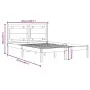 Solid wood bed frame 200x200 cm by vidaXL, Beds and slatted bases - Ref: Foro24-3105555, Price: 157,24 €, Discount: %