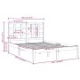 Solid wood bed frame 200x200 cm by vidaXL, Beds and slatted bases - Ref: Foro24-3105490, Price: 125,04 €, Discount: %