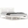 White solid wood bed frame 160x200 cm by vidaXL, Beds and slatted bases - Ref: Foro24-3105546, Price: 148,23 €, Discount: %