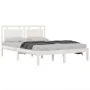 White solid wood bed frame 160x200 cm by vidaXL, Beds and slatted bases - Ref: Foro24-3105546, Price: 148,23 €, Discount: %