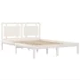 Estructura de cama de madera maciza blanca 160x200 cm de vidaXL, Camas y somieres - Ref: Foro24-3105546, Precio: 148,23 €, De...