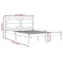Estructura de cama de madera maciza blanca 160x200 cm de vidaXL, Camas y somieres - Ref: Foro24-3105546, Precio: 148,23 €, De...