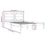 White solid wood bed frame 160x200 cm by vidaXL, Beds and slatted bases - Ref: Foro24-3105546, Price: 148,23 €, Discount: %