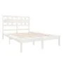 Weißer Massivholzbettrahmen 140x190 cm von vidaXL, Betten und Lattenroste - Ref: Foro24-3105646, Preis: 127,06 €, Rabatt: %