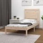 Solid wood bed frame 100x200 cm by vidaXL, Beds and slatted bases - Ref: Foro24-3105525, Price: 102,84 €, Discount: %
