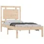 Solid wood bed frame 100x200 cm by vidaXL, Beds and slatted bases - Ref: Foro24-3105525, Price: 102,84 €, Discount: %