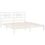 Weißer Massivholzbettrahmen Supe King 180x200 cm von vidaXL, Betten und Lattenroste - Ref: Foro24-3105681, Preis: 147,02 €, R...