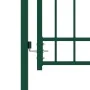 Puerta de valla con picos acero verde 100x125 cm de vidaXL, Puertas de jardín - Ref: Foro24-146394, Precio: 161,96 €, Descuen...