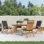 Reclining garden chairs and cushions 4 pcs solid teak wood by vidaXL, Garden chairs - Ref: Foro24-3196470, Price: 654,56 €, D...