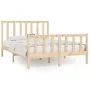 Solid wood bed frame 160x200 cm by vidaXL, Beds and slatted bases - Ref: Foro24-3106843, Price: 127,97 €, Discount: %
