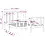 Solid wood bed frame 160x200 cm by vidaXL, Beds and slatted bases - Ref: Foro24-3106843, Price: 127,97 €, Discount: %