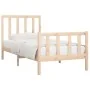 Estructura de cama madera maciza 90x200 cm de vidaXL, Camas y somieres - Ref: Foro24-3106818, Precio: 84,85 €, Descuento: %
