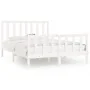 Estructura de cama madera maciza blanca 120x200 cm de vidaXL, Camas y somieres - Ref: Foro24-3106829, Precio: 126,38 €, Descu...