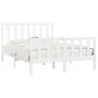 Estructura de cama madera maciza blanca 120x200 cm de vidaXL, Camas y somieres - Ref: Foro24-3106829, Precio: 126,38 €, Descu...