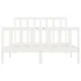 Estructura de cama madera maciza blanca 120x200 cm de vidaXL, Camas y somieres - Ref: Foro24-3106829, Precio: 126,38 €, Descu...