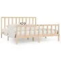Estructura de cama de madera maciza 200x200 cm de vidaXL, Camas y somieres - Ref: Foro24-3106853, Precio: 137,87 €, Descuento: %