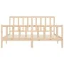 Estructura de cama de madera maciza 200x200 cm de vidaXL, Camas y somieres - Ref: Foro24-3106853, Precio: 137,87 €, Descuento: %